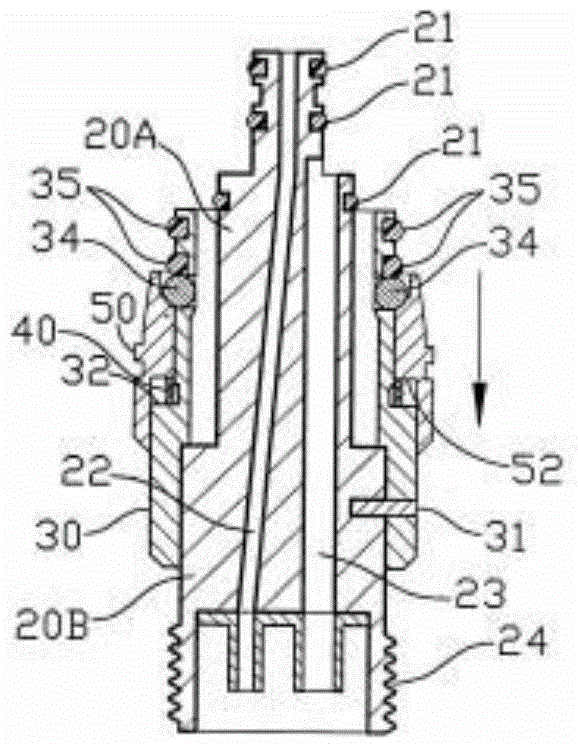 Fast-plugging tooth washing machine