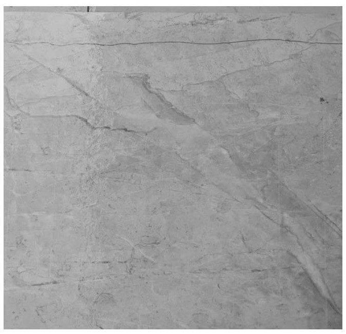 Porcelain tile adopting micro-powder composite ink-jet positioning dry particle process and preparation method of porcelain tile