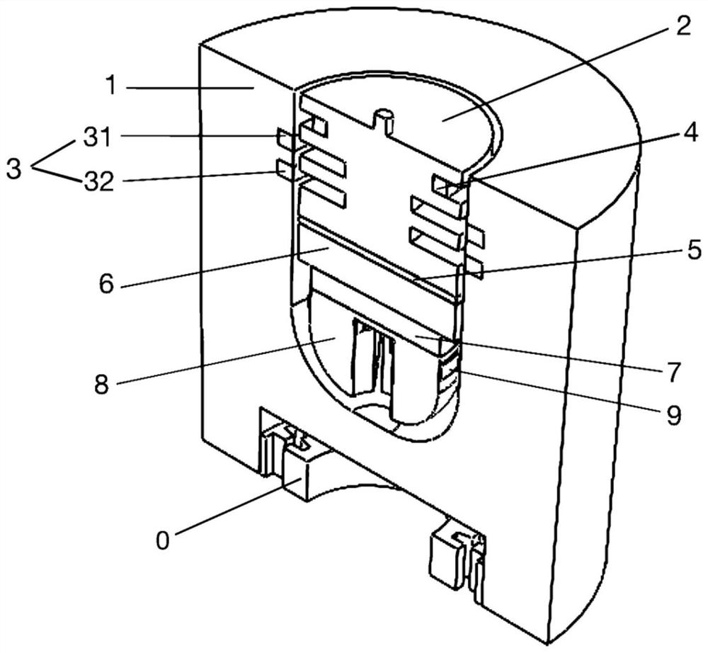 A flywheel battery structure for an h-type electric vehicle