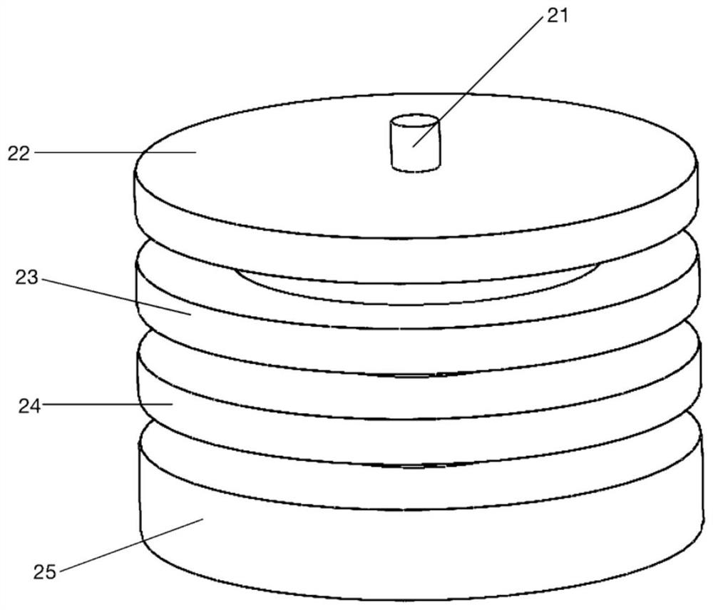 A flywheel battery structure for an h-type electric vehicle