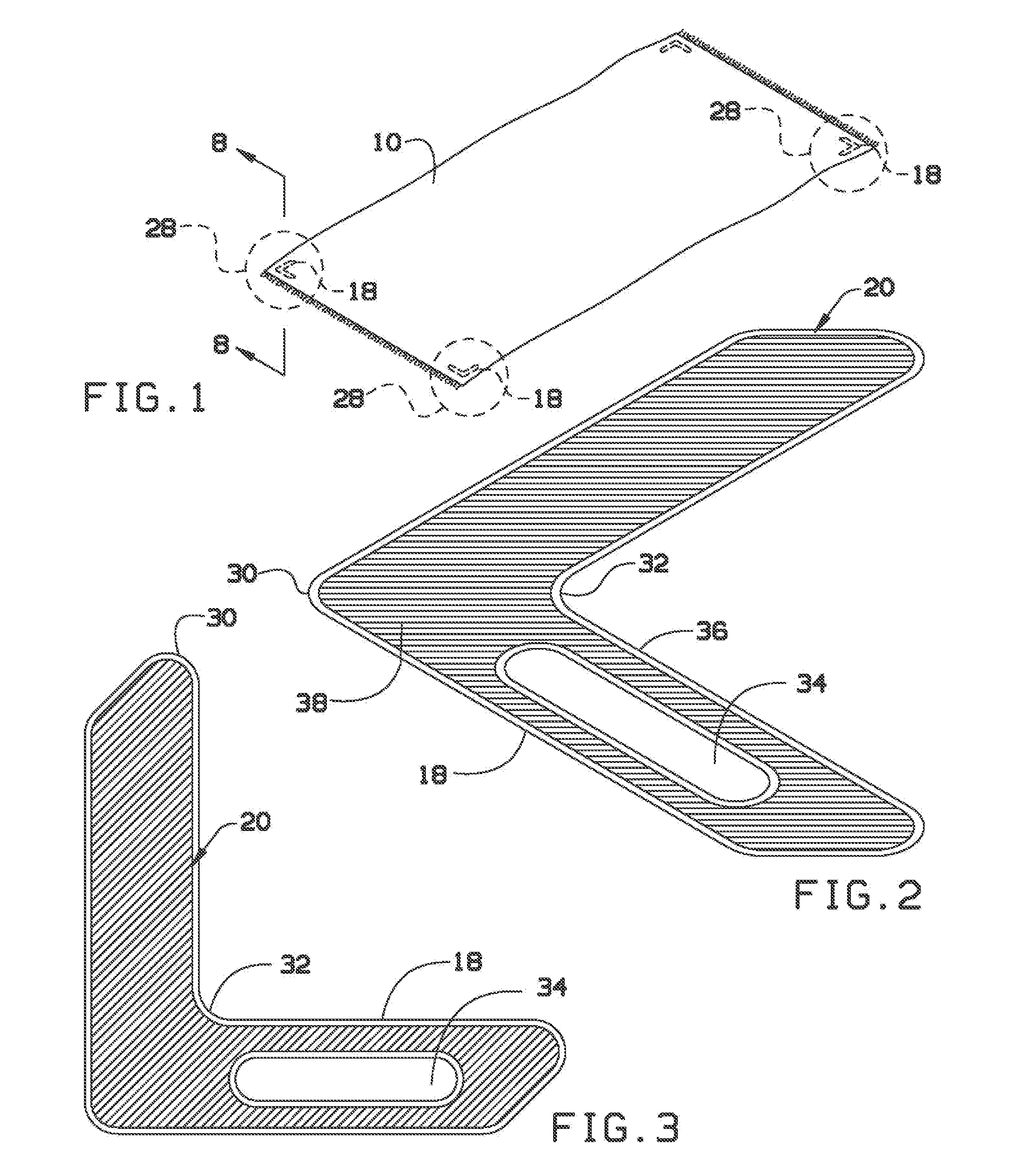 Anti-curling reinforcement device for area rug corners