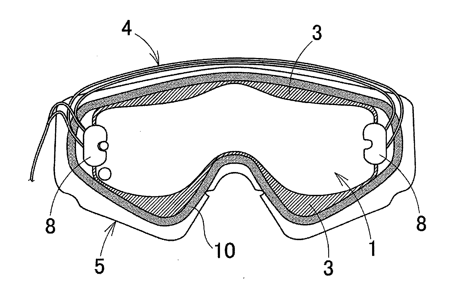 Fog-resistant structure and protective device for eyes