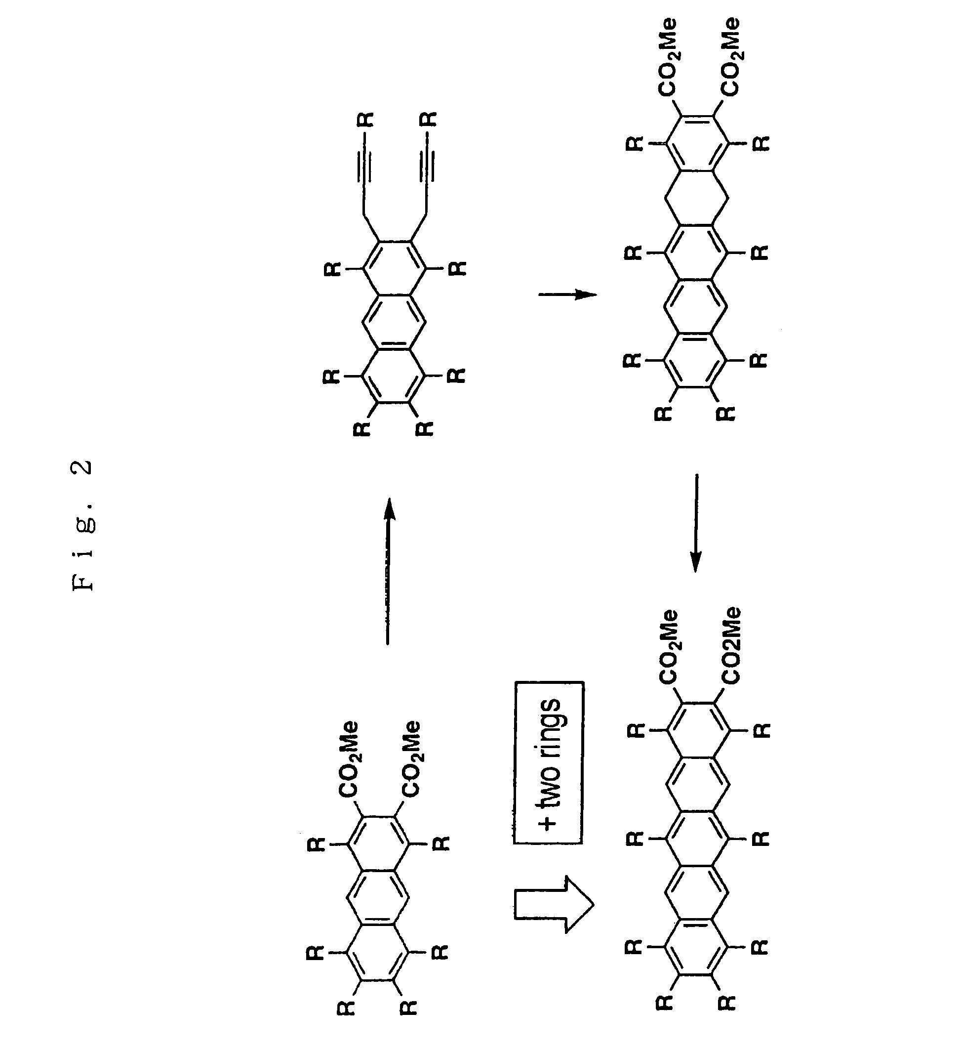 Polyacene derivatives and production thereof