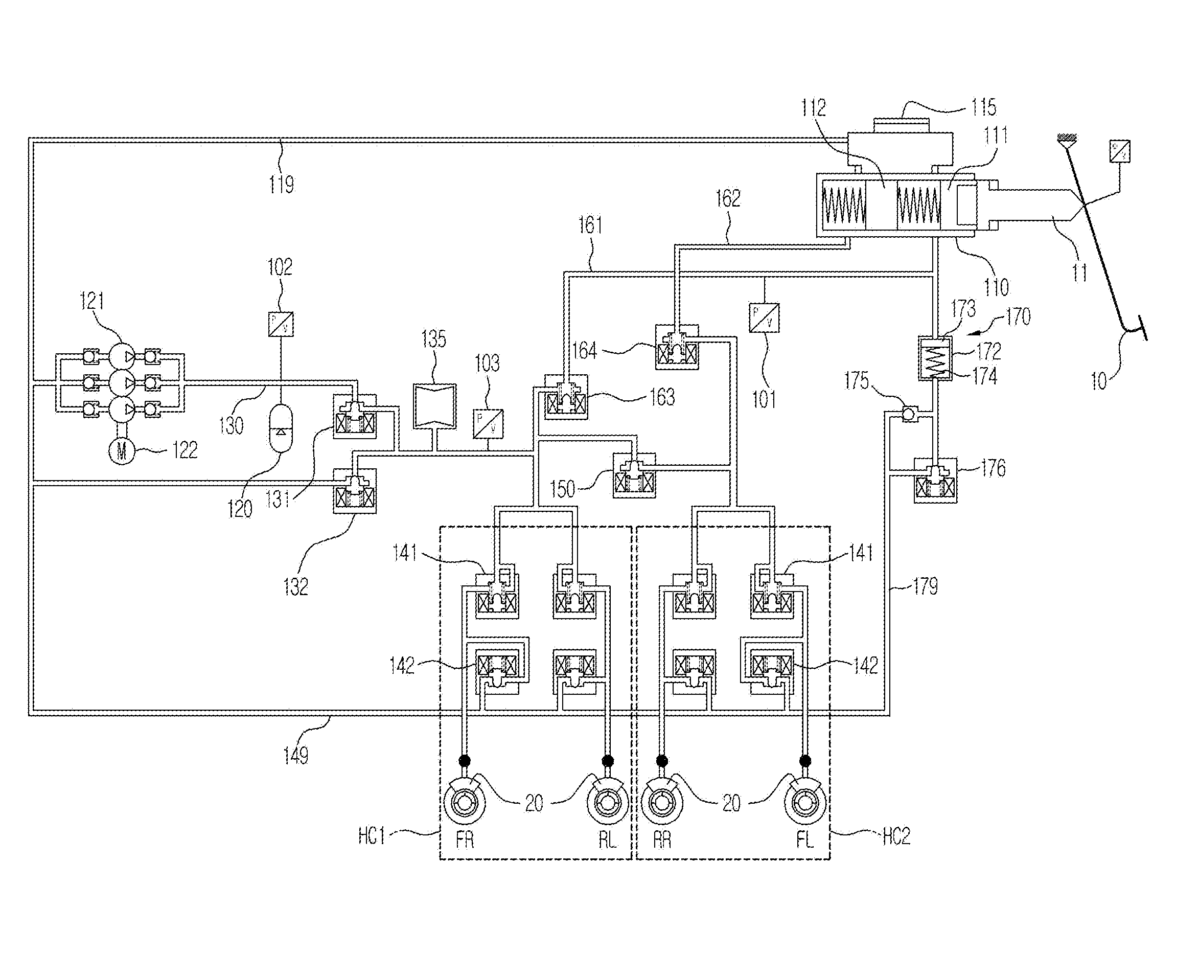 Integrated electronic hydraulic brake system