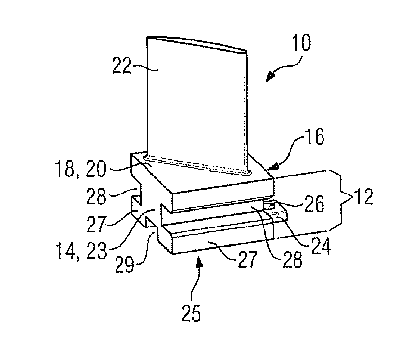 Stator blade for a turbomachine which is exposable to axial throughflow, and also stator blade arrangement for it