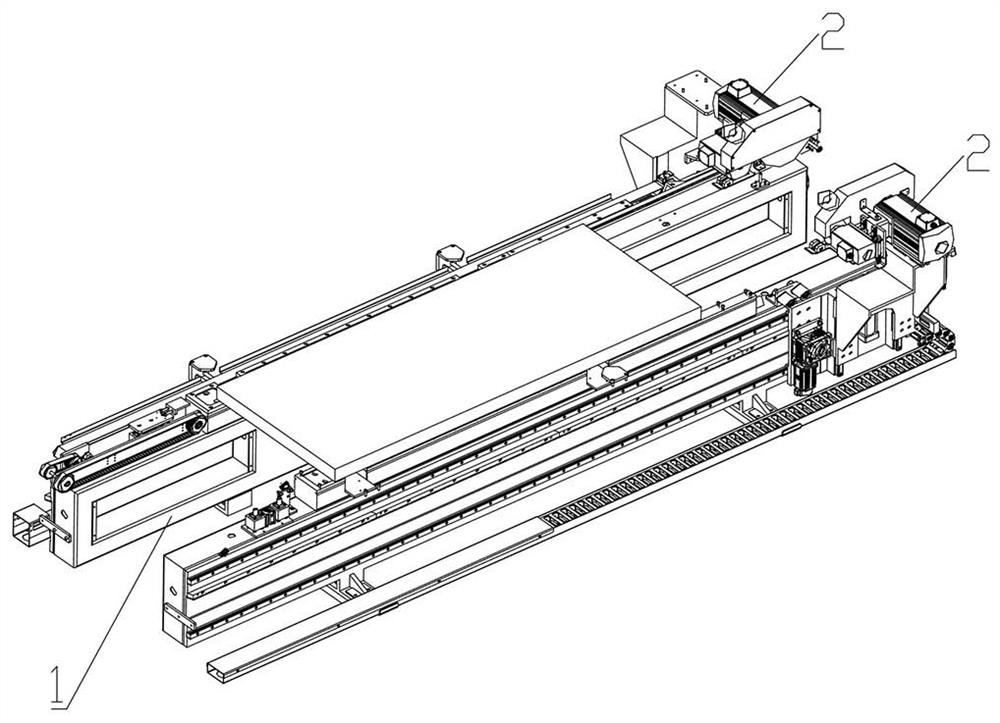 Ascending type longitudinal saw blade device and four-side saw