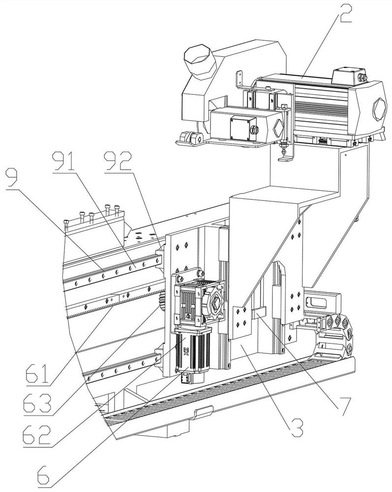 Ascending type longitudinal saw blade device and four-side saw