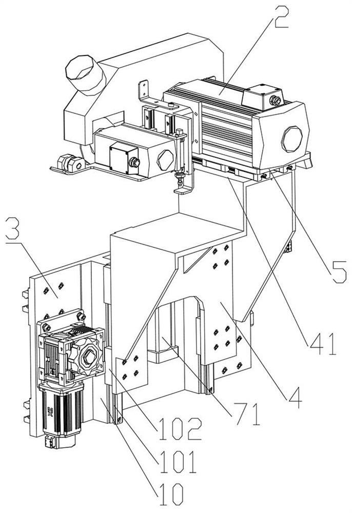 Ascending type longitudinal saw blade device and four-side saw