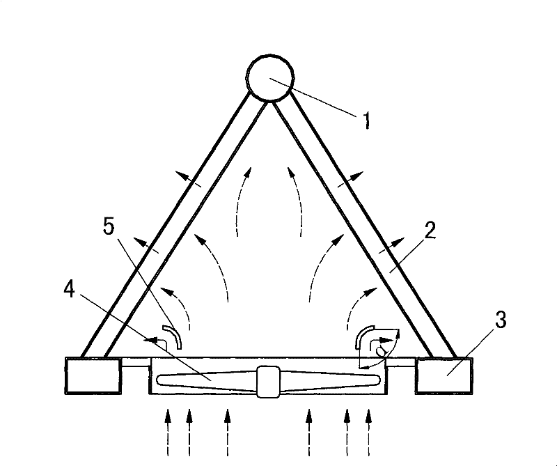 Method for eliminating heat exchanging corner and air condenser thereof