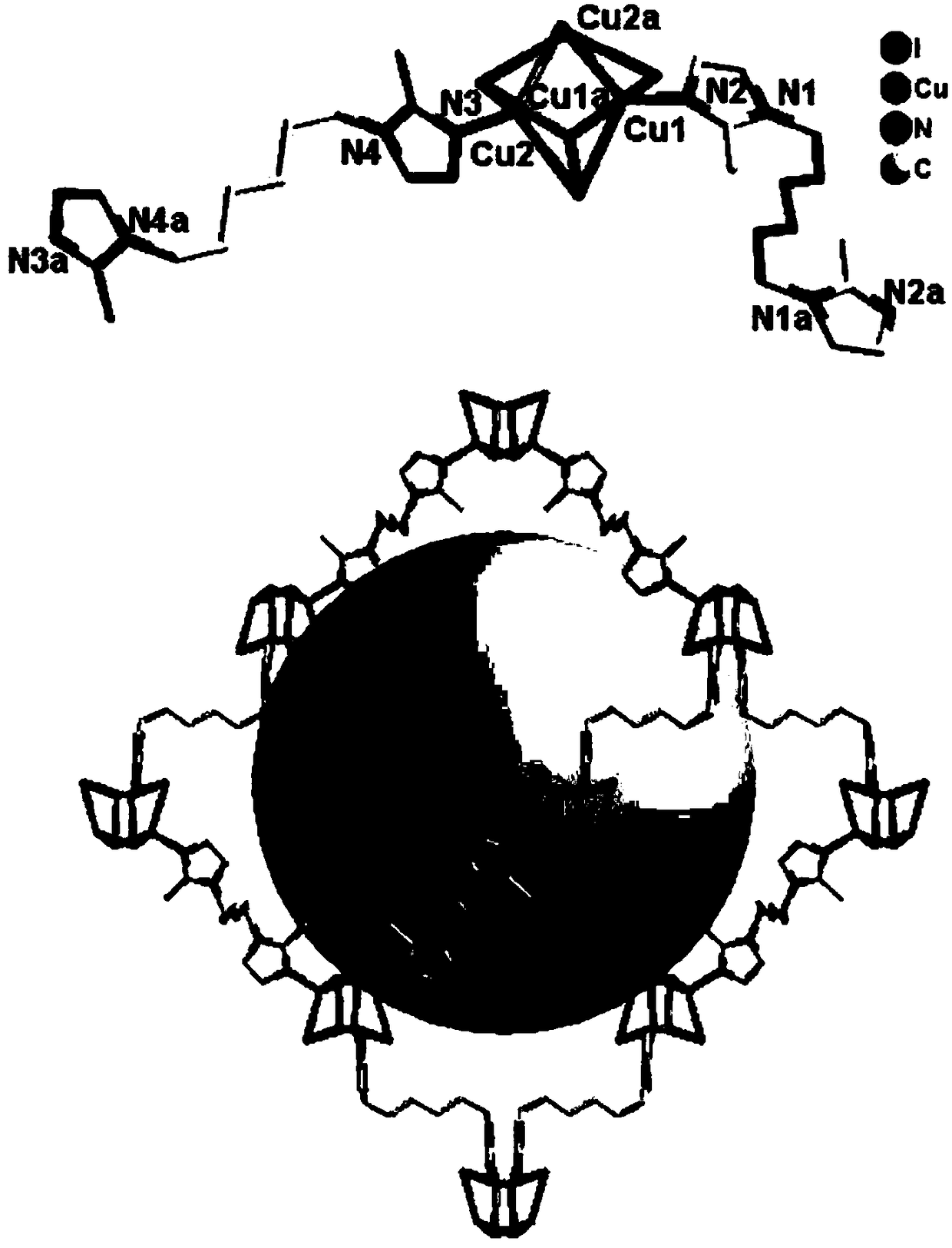 Cu-MOF luminescent crystal material capable of realizing yellow light emission, and preparation method thereof