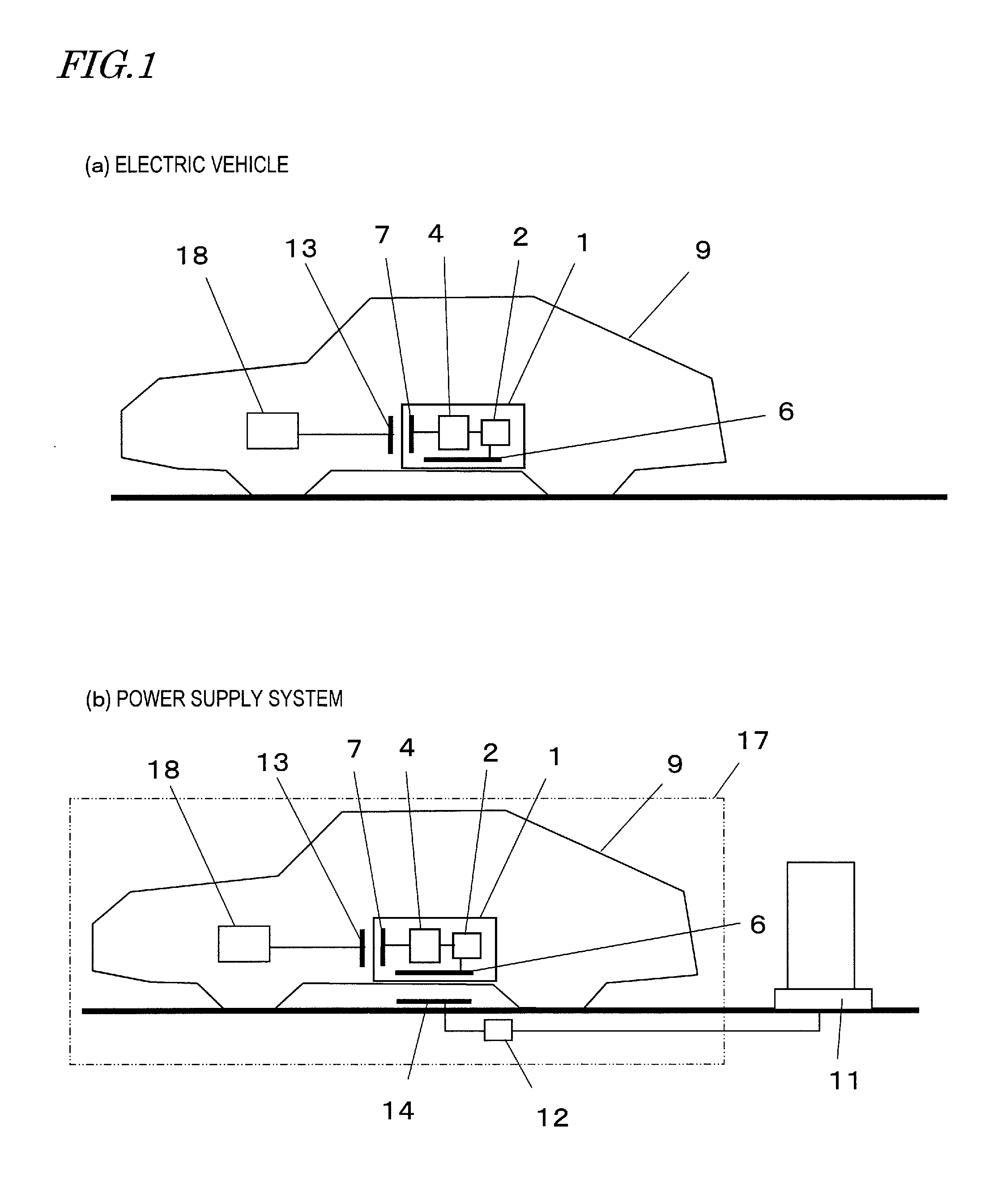 Electric machine and power supply system having battery pack