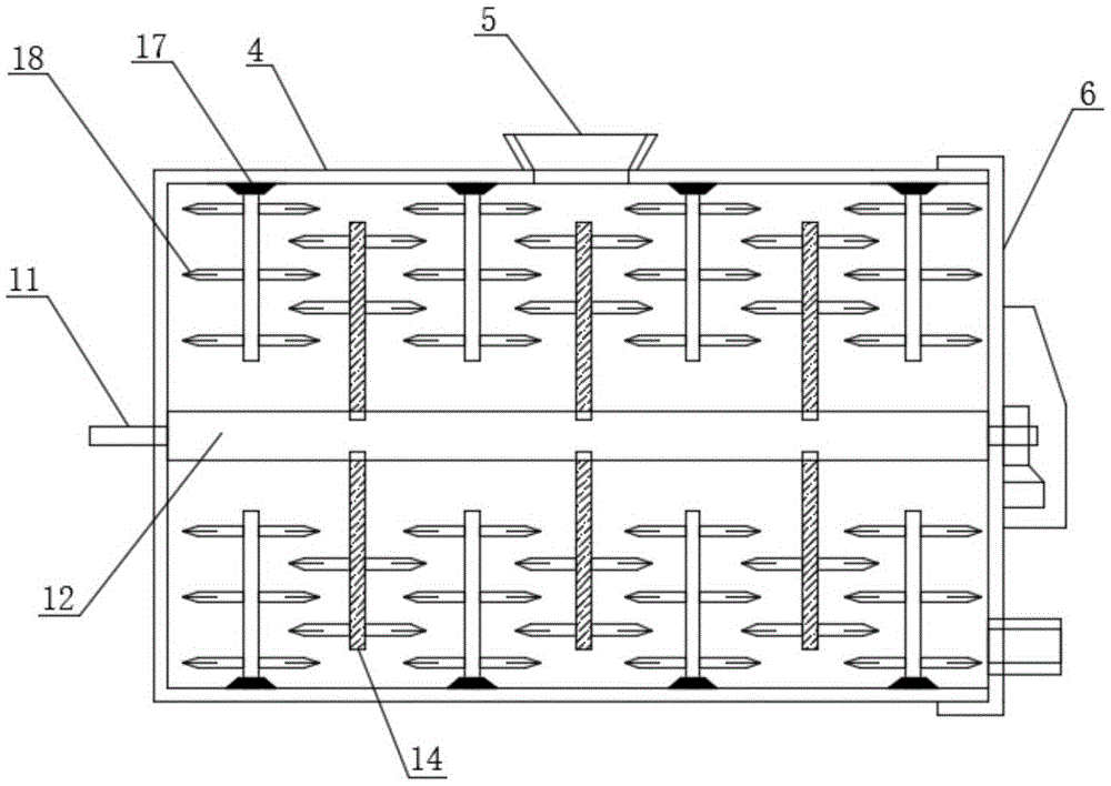 Livestock raising feed smashing device