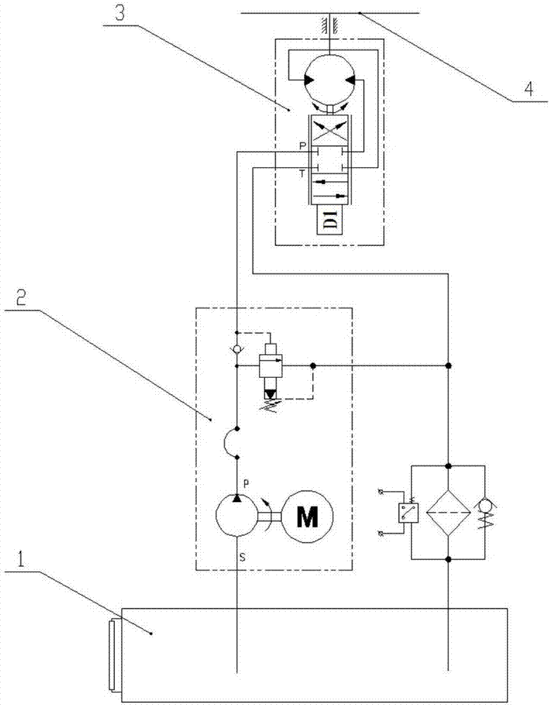 Heliostat azimuth angle digital hydraulic control system