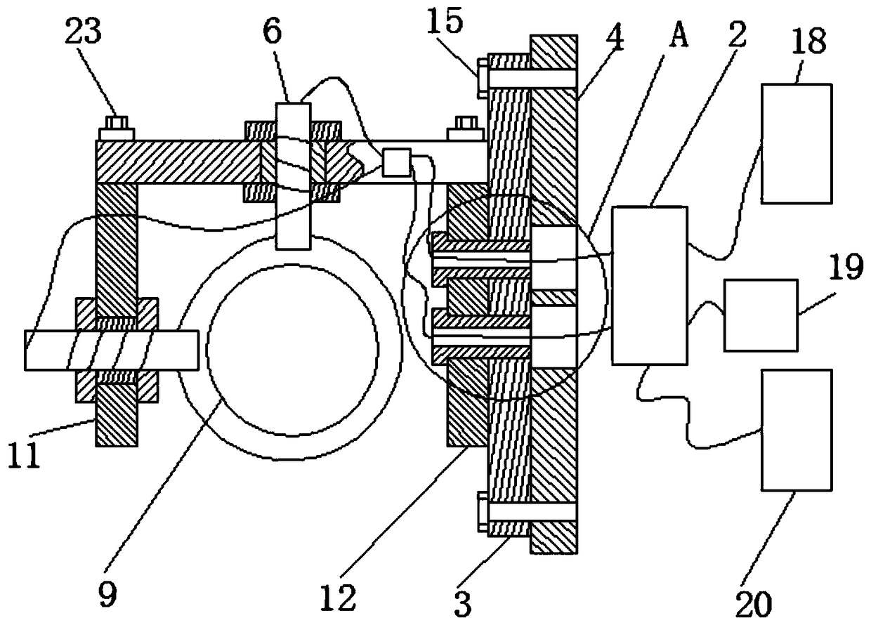 Detecting device for piston rod bounce value