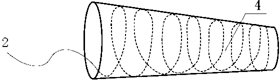 Electrostatic spinning production method of conical corrugated small-caliber artificial blood vessel