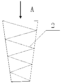 Electrostatic spinning production method of conical corrugated small-caliber artificial blood vessel