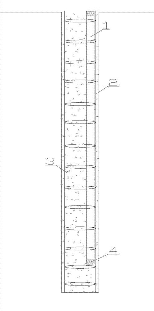 Embedded pipe for sampling pile tip of filling pile