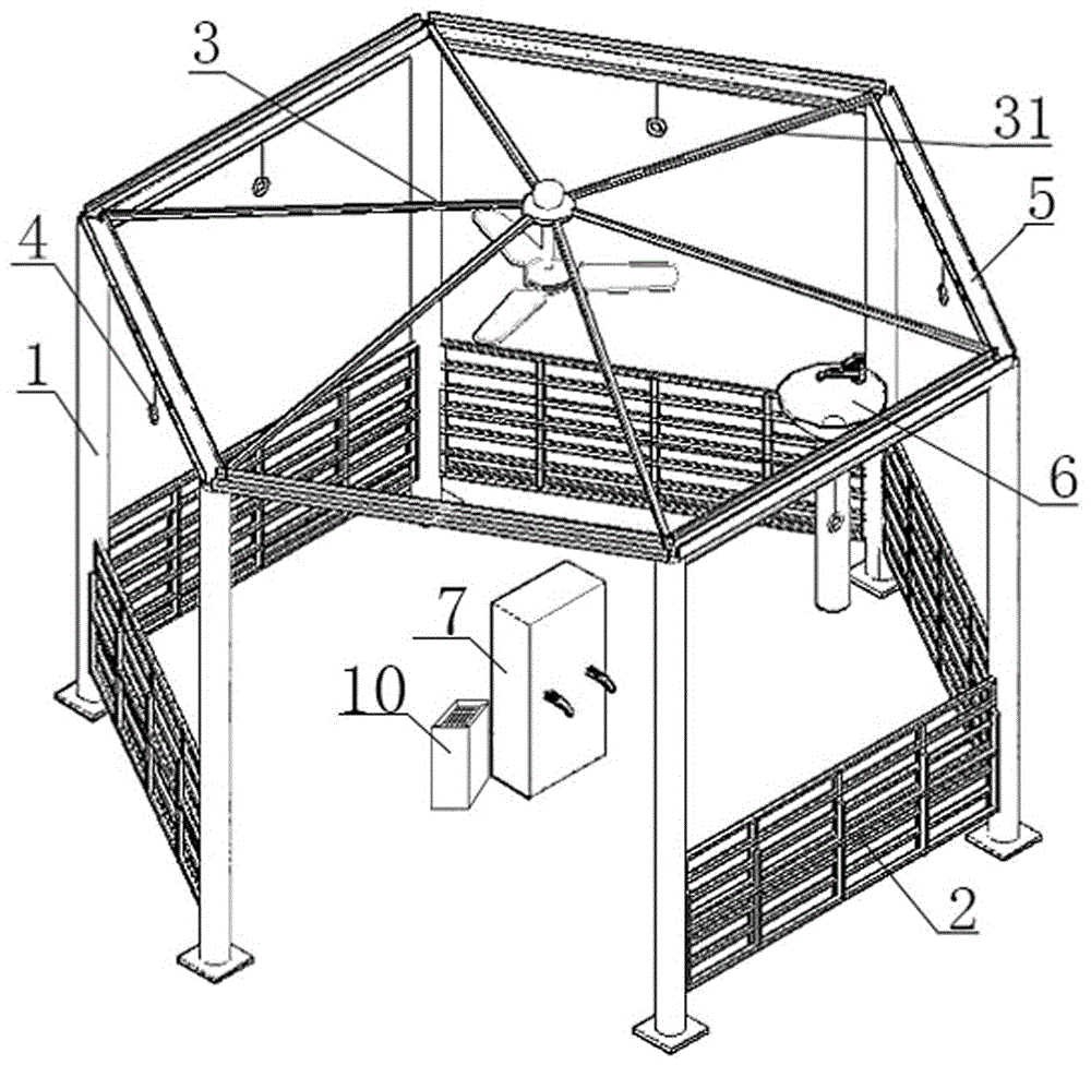 Dismounting and assembly type multifunctional energy-saving tea pavilion