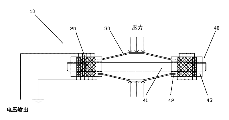 Force-electricity energy converter and array thereof