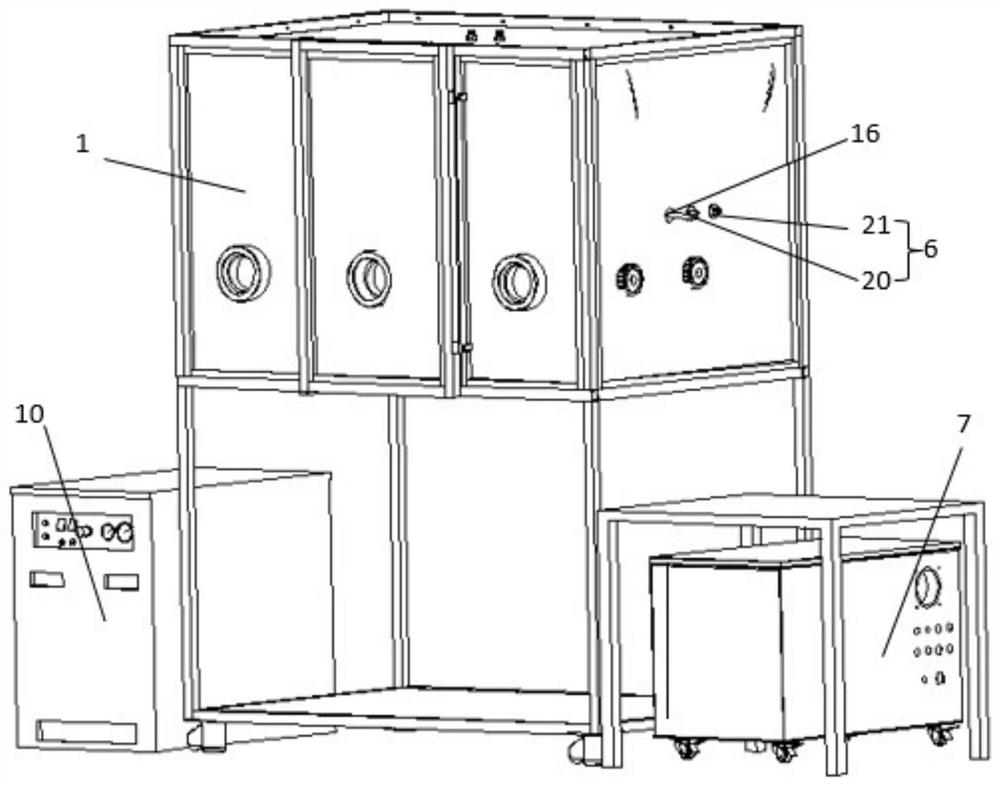 Calibration bin, calibration system and method for sampling physical efficiency of air microorganism sampler