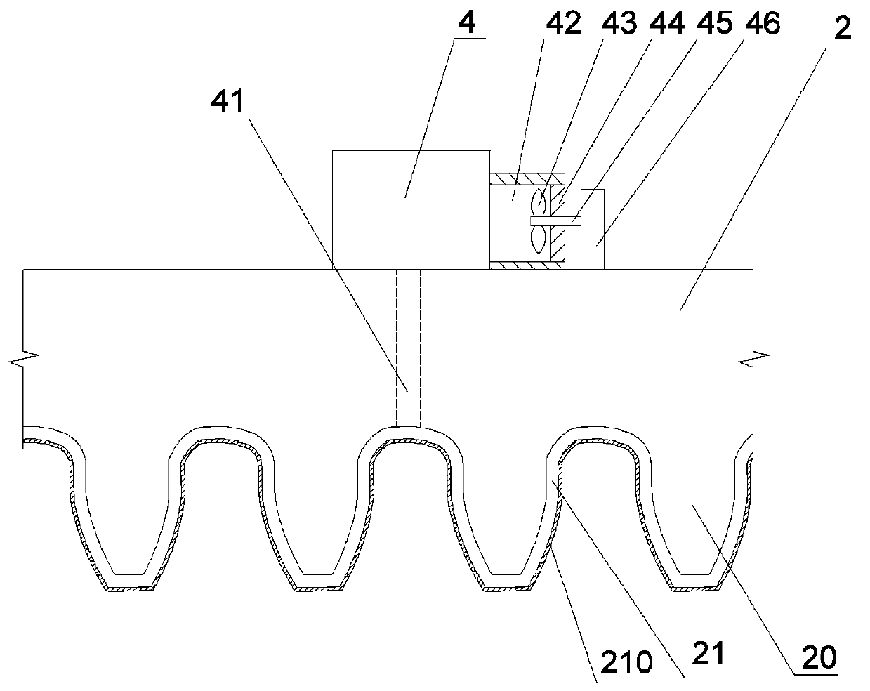 Device for manufacturing gear for universal machinery cam shaft