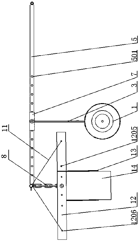 Simple trolley used for curbstone carrying and installation