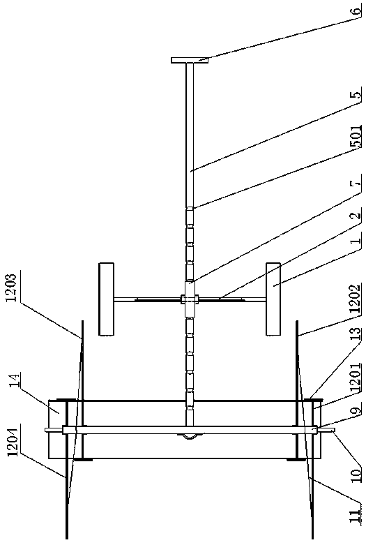 Simple trolley used for curbstone carrying and installation