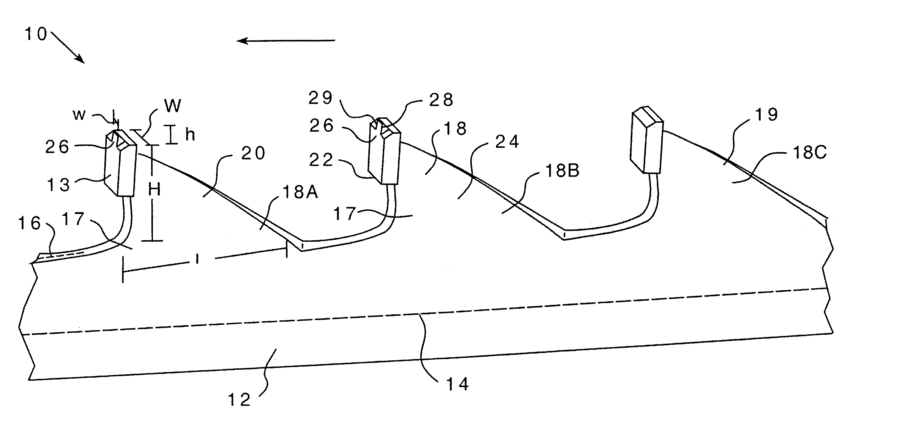 Bandsaw blade with cutting extensions