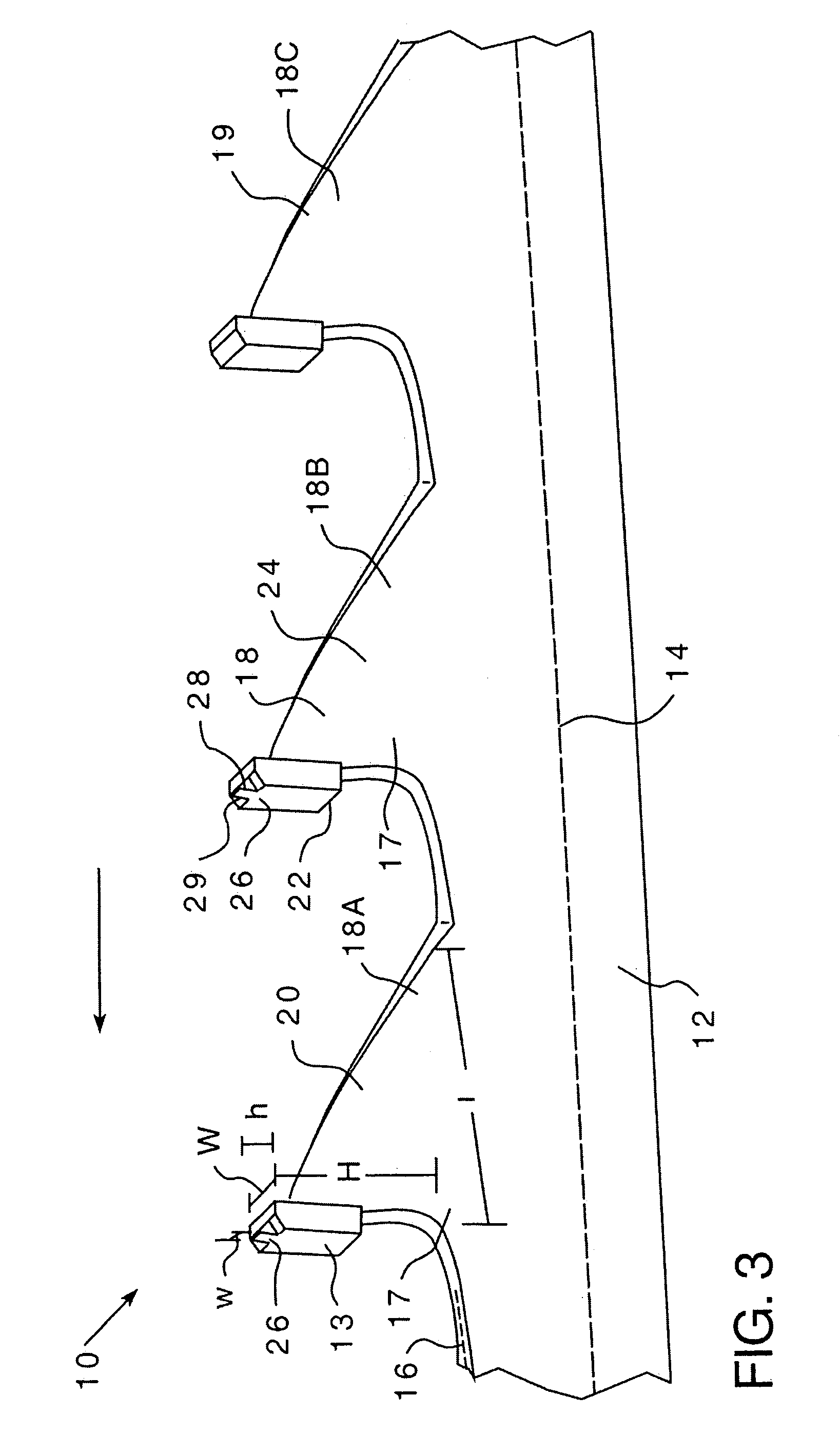 Bandsaw blade with cutting extensions