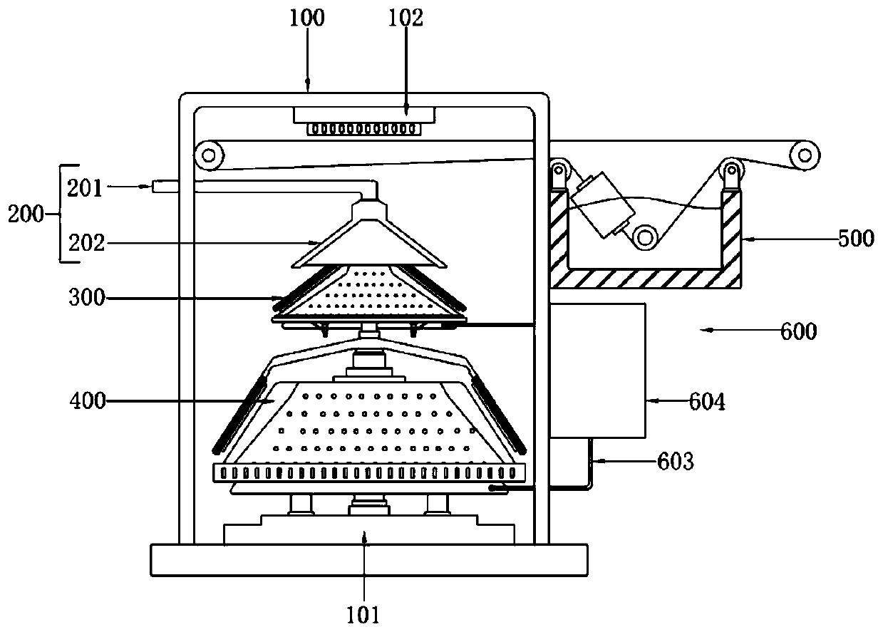 Coal ash screening device and method capable of avoiding raising dust