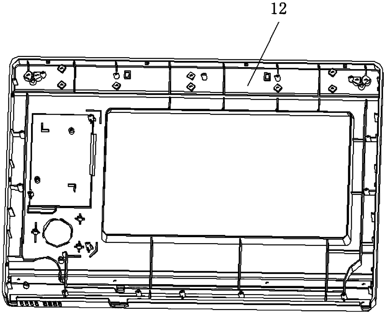 Display control assembly for microwave oven door, microwave oven door and microwave oven