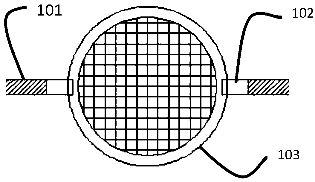 A sample-carrying copper grid fixing device