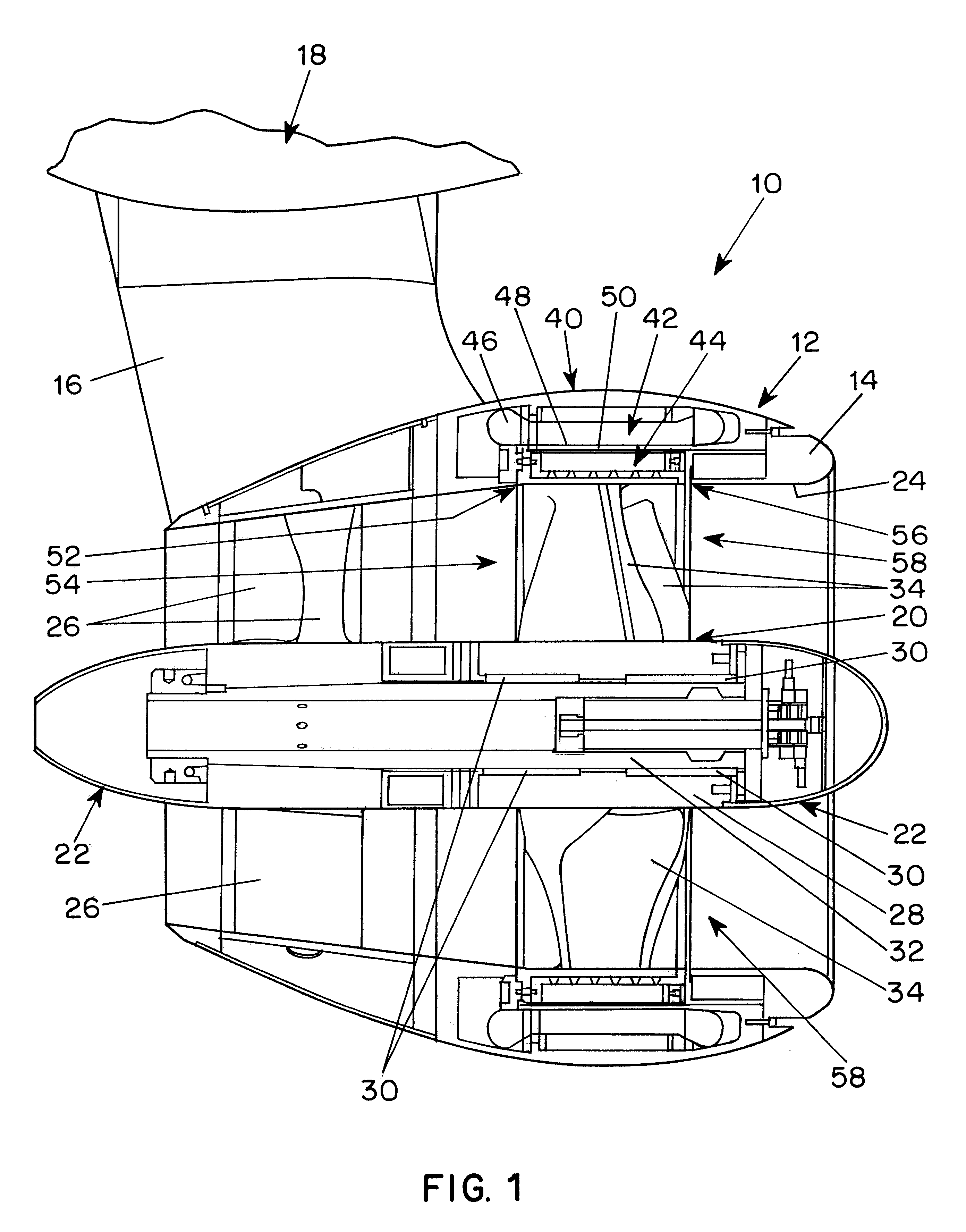 Rim-driven propulsion pod arrangement