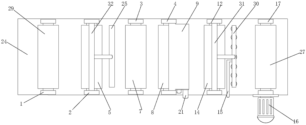 Textile fabric printing and dyeing pretreatment device