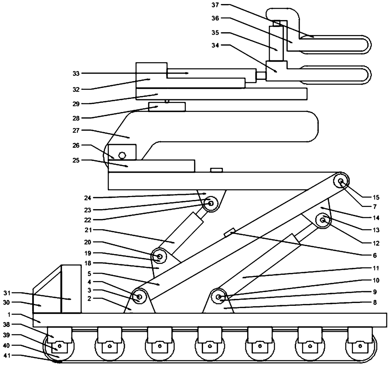 Steel structure cutting demolition vehicle