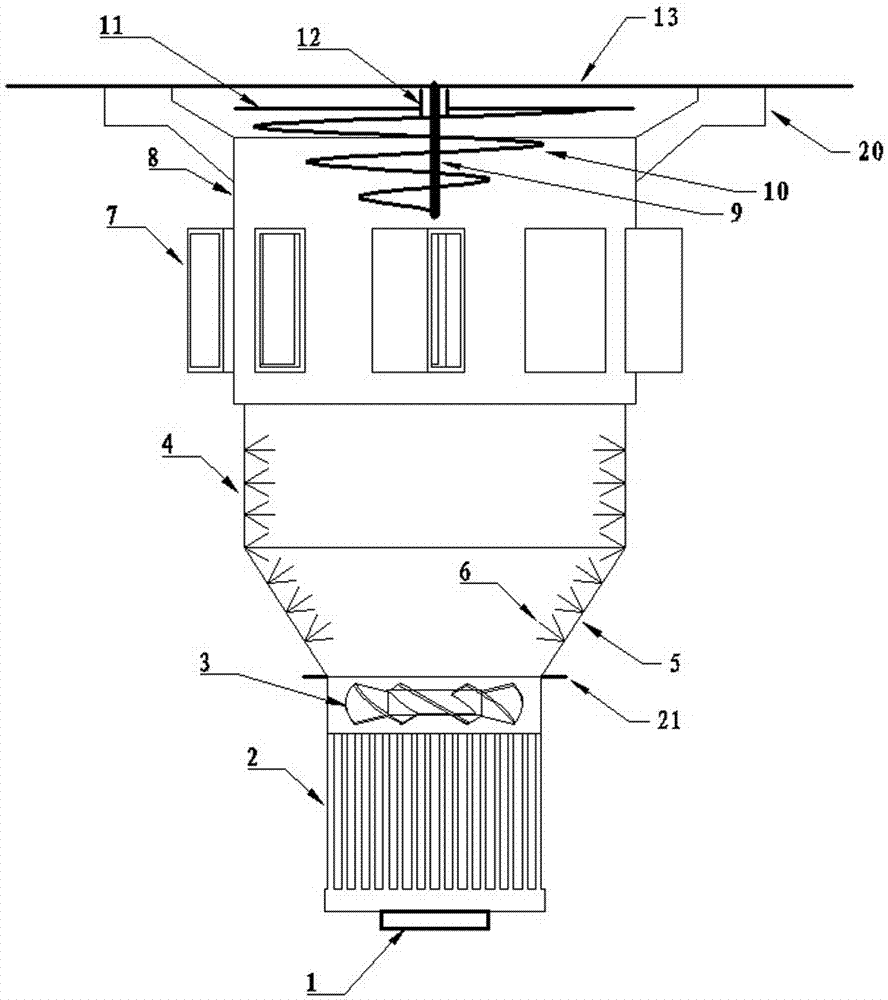 Flat connection CPU cooling and dust removal device