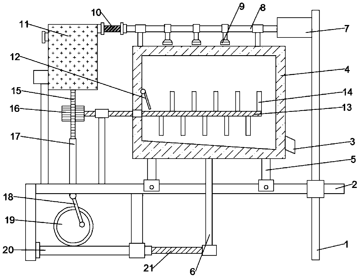 Energy-saving type vegetable seed dressing device