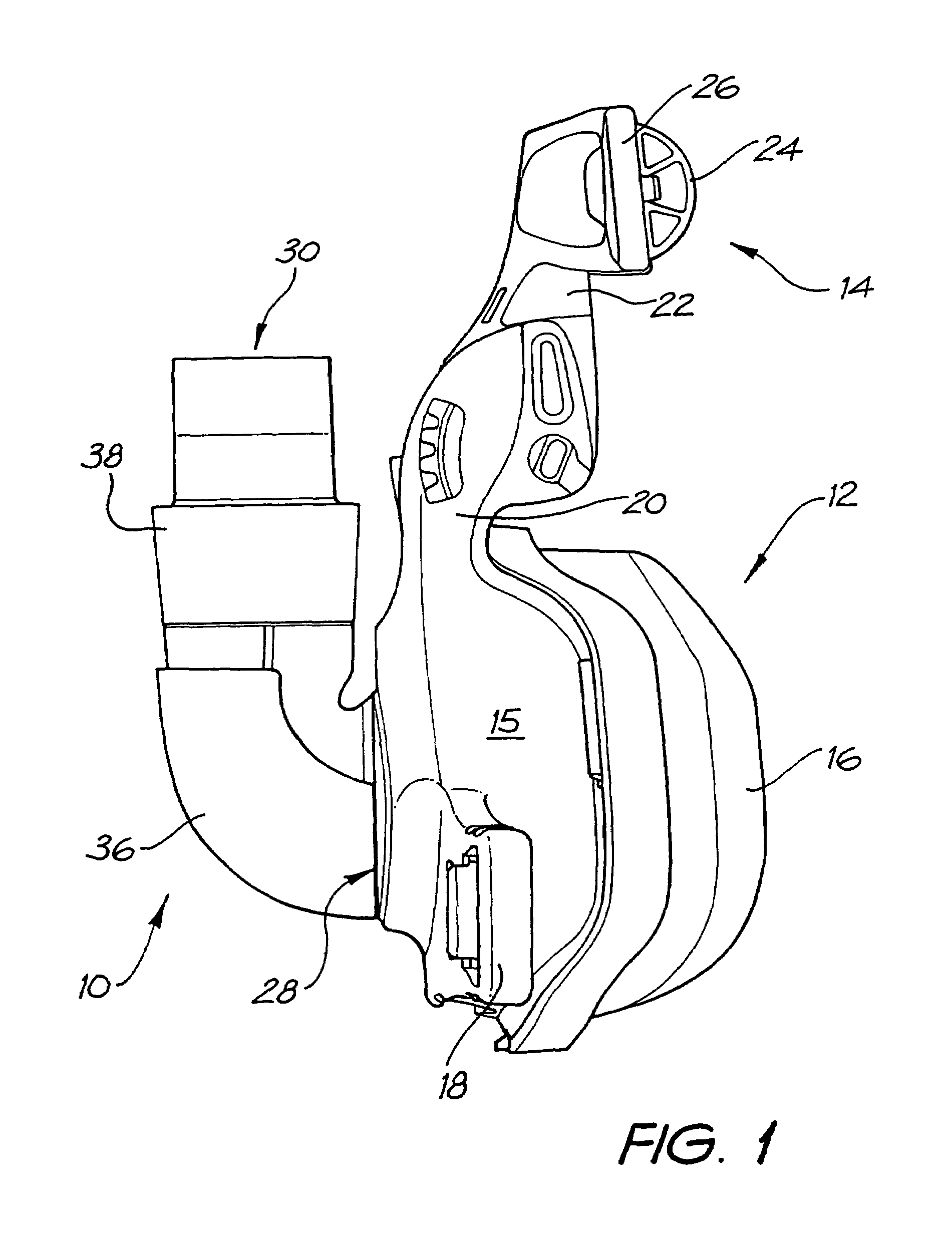 Connector for a respiratory mask and a respiratory mask