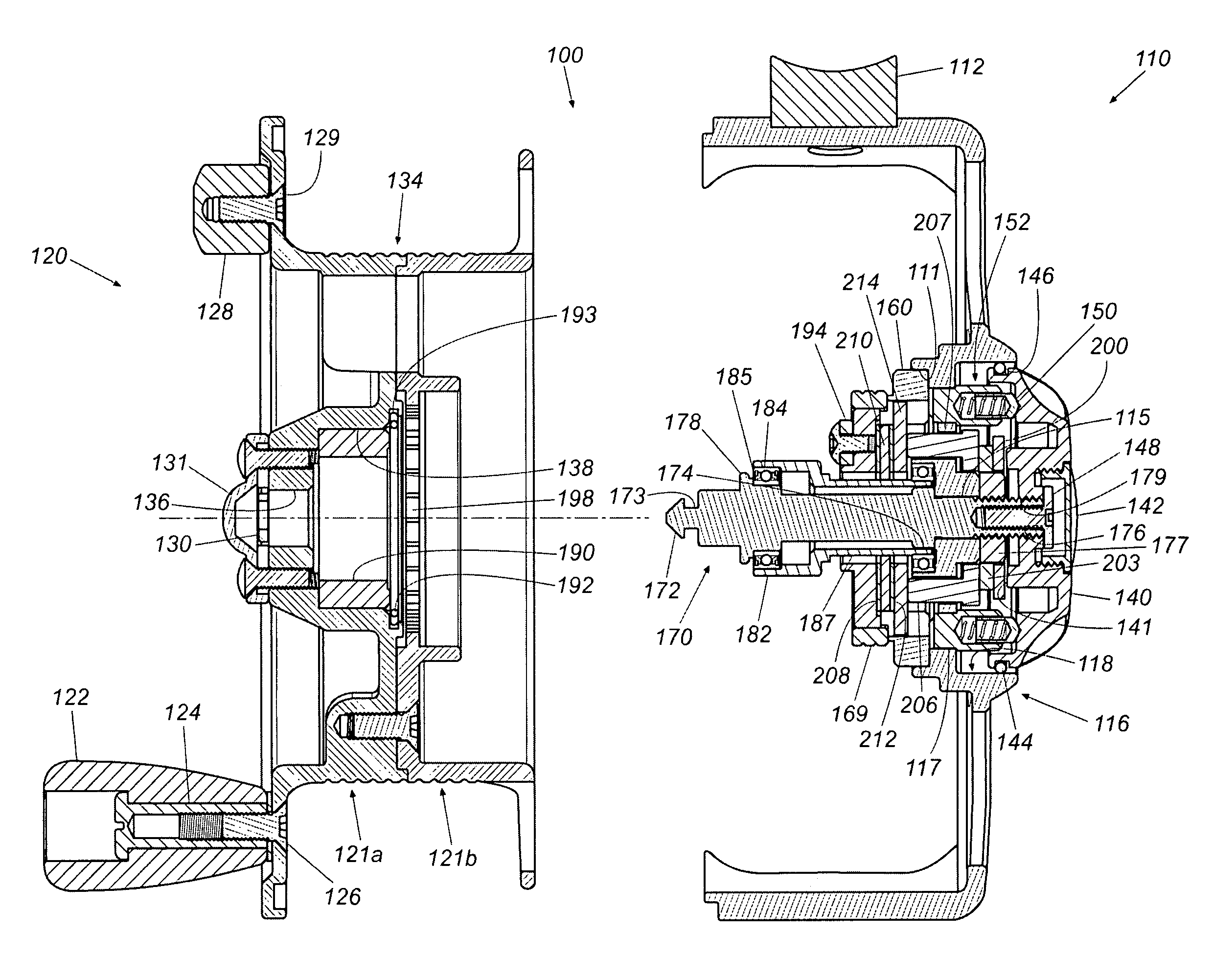 Fly reel drag mechanism