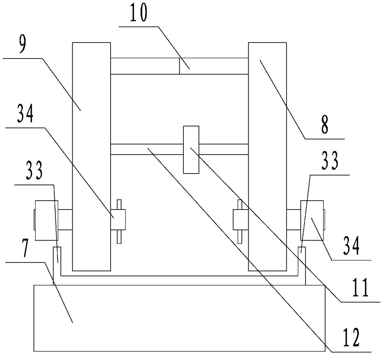 A battery pole sheet rolling equipment with staggered rolls