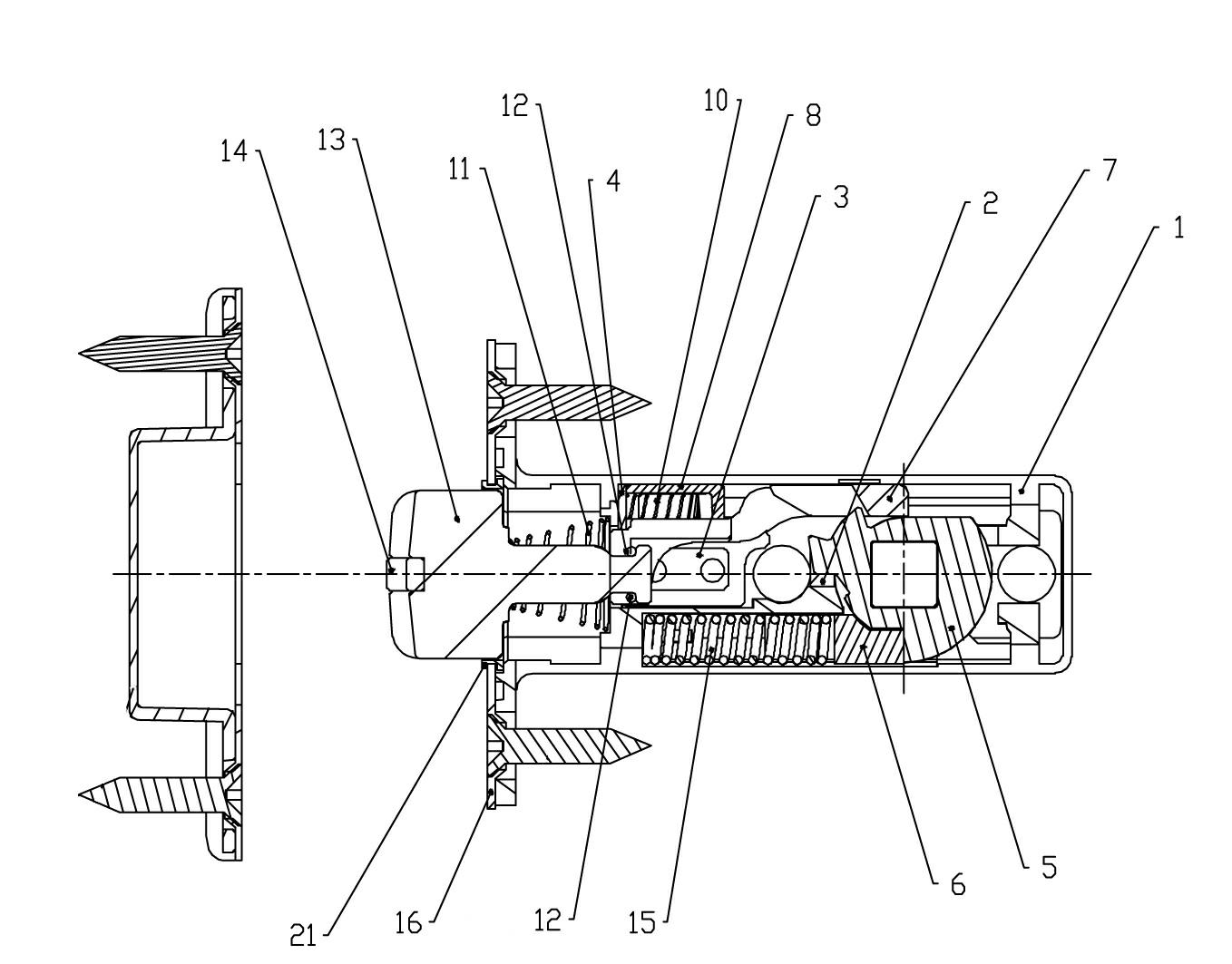 Door lock with silencing effect