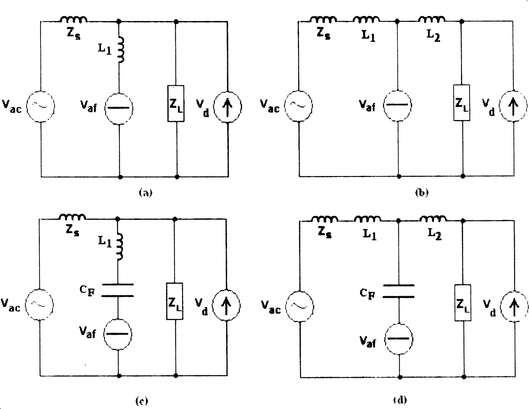 A TCR static passive compensation device with T active power filter structure