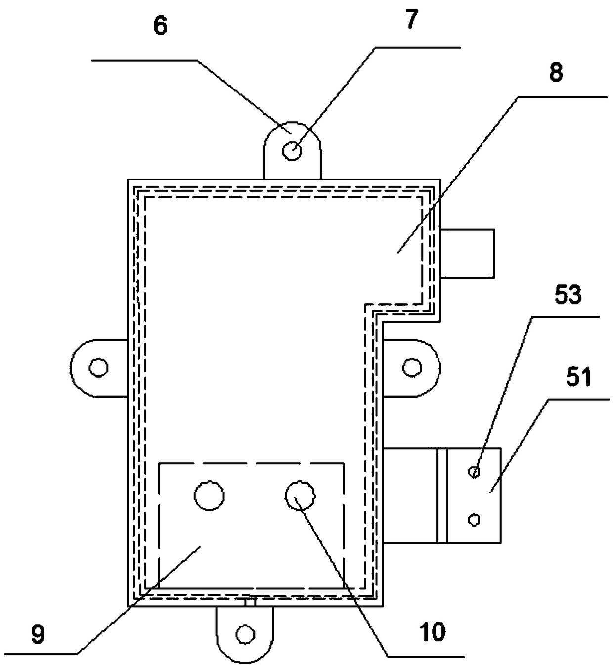 Pull rope sensor housing