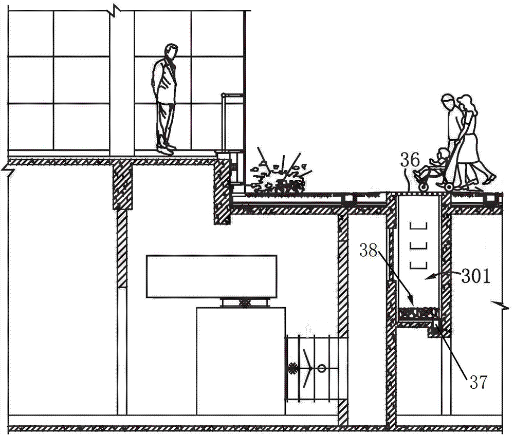 Sinking type air shaft used for underground space building