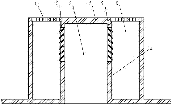 Sinking type air shaft used for underground space building