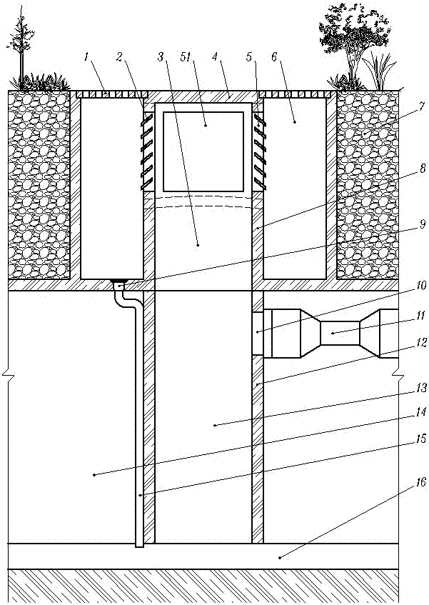 Sinking type air shaft used for underground space building