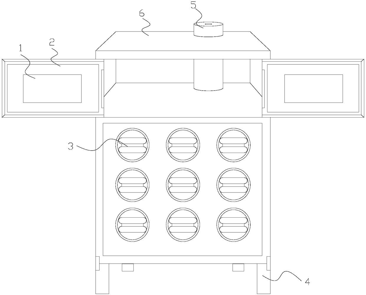 Sweet potato self-guiding high-cleanliness baking apparatus for keeping soft texture