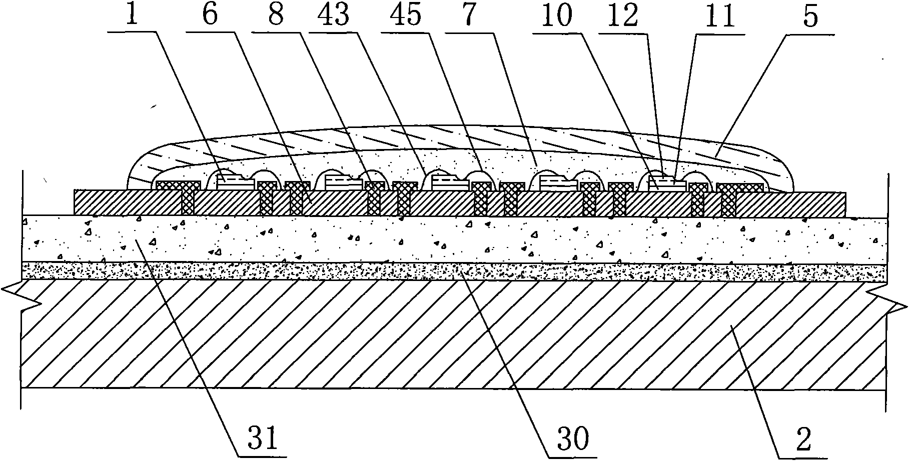 High-efficiency radiating LED illumination light source and manufacture method