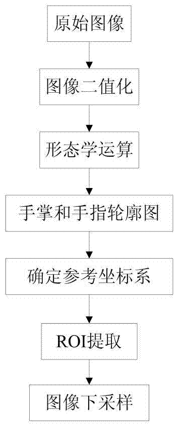 Low-resolution multi-spectral palm print and palm vein real-time identity recognition method and system