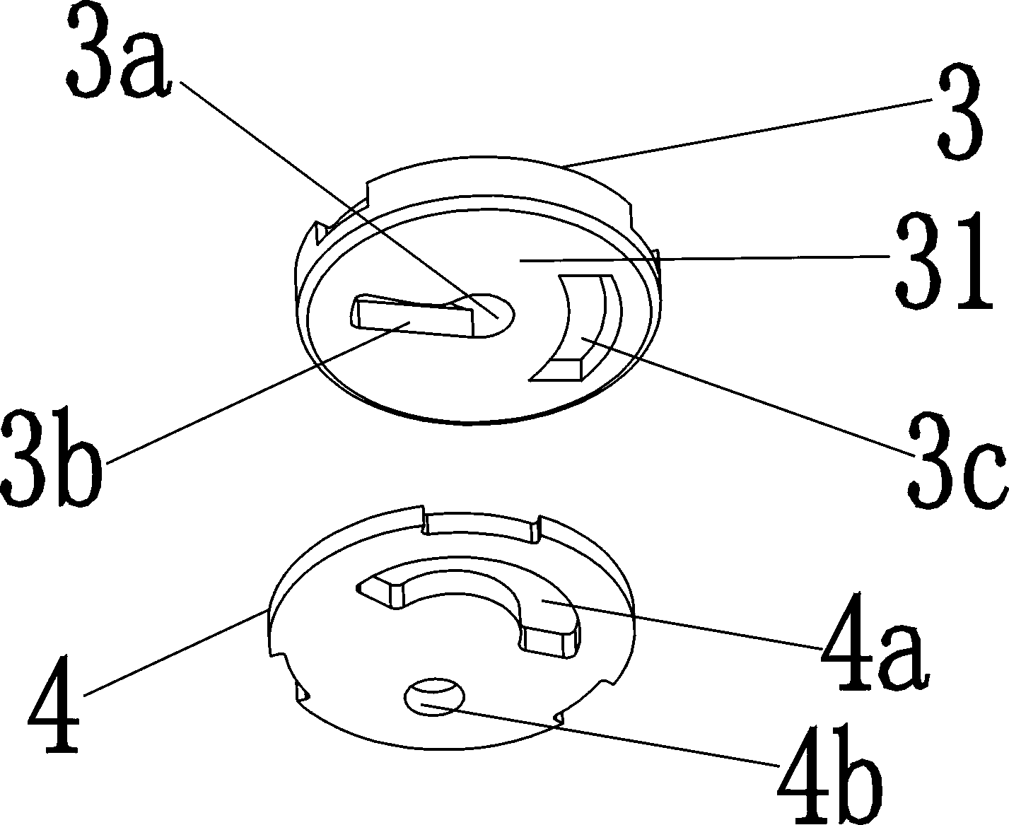 Ceramic valve plate for water outlet control